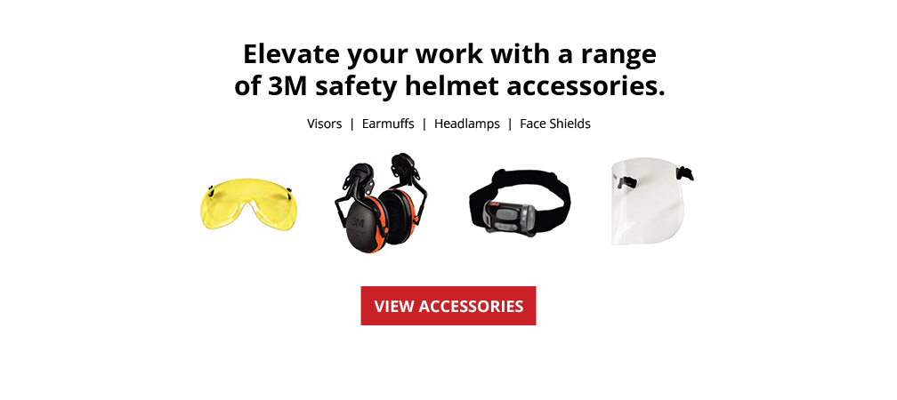 Elevate your work with a range of 3M safety helmet accessories.